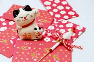 招き猫とポチ袋