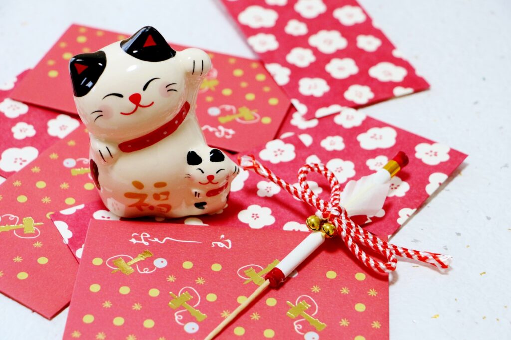 招き猫とポチ袋