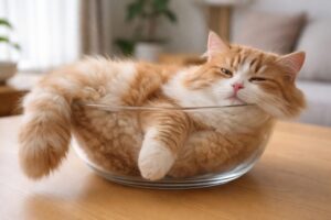 液体になってる猫