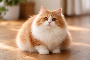 こちらを見つめるふわふわのキムリック