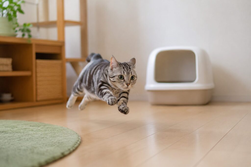 トイレハイになってる猫