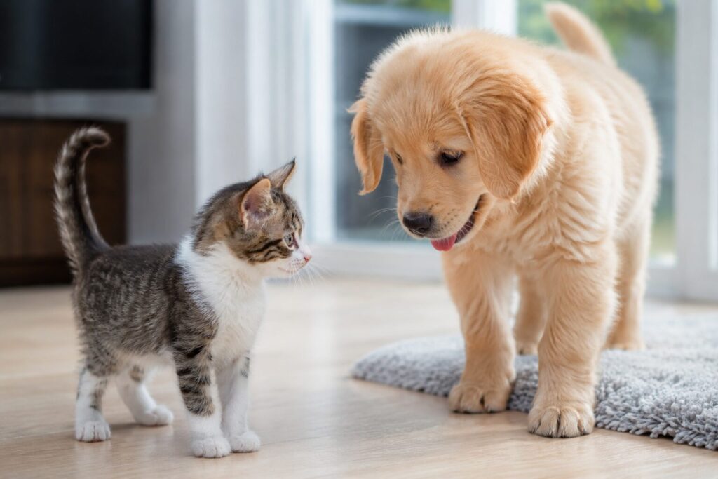 子猫と子犬